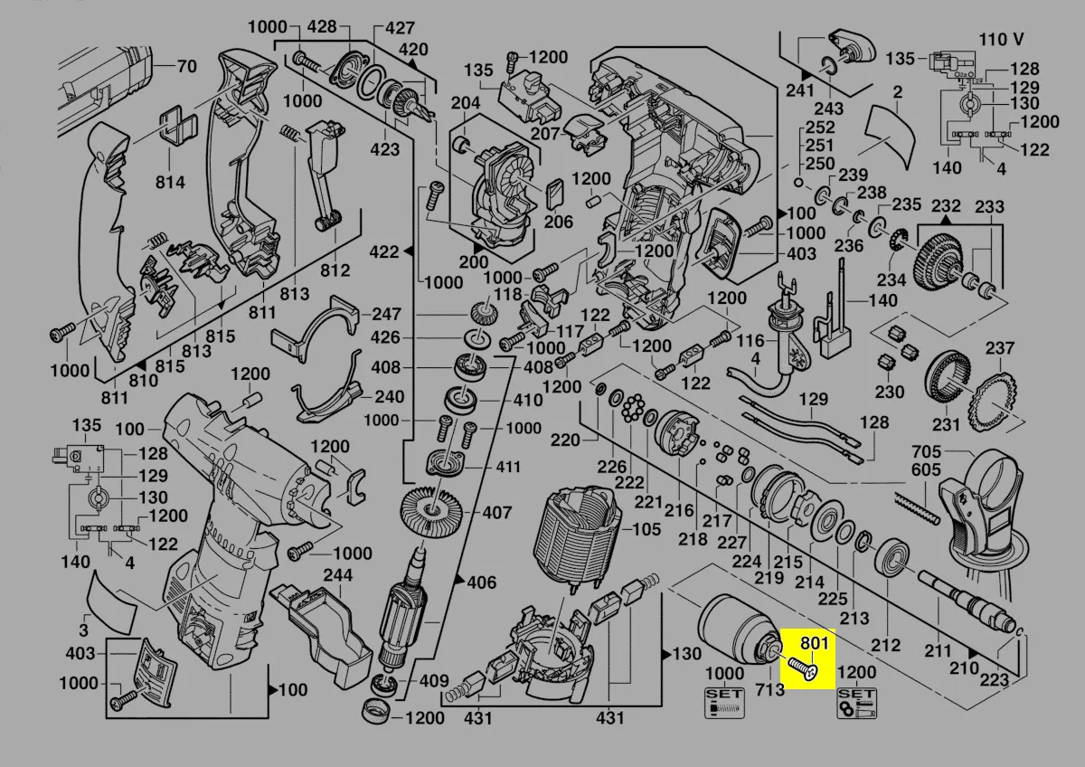 Vis fixation mandrin réf. 4931400028 AEG